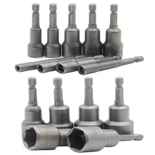 15 pièces 5 Mm ~ 19 Mm Magnétique Professionnel de Tournevis À Douille Métrique 1/4 Pouces Tige Hexagonale Perceuse À Percussion Peu Adaptateur Pour Outils Électriques(China)