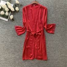 Женская сексуальная ночная рубашка, шелковое пижамное платье, женская красная одежда, сексуальный комплект одежды для сна, розовая кружевная Пижама, Бандажное платье, однотонное