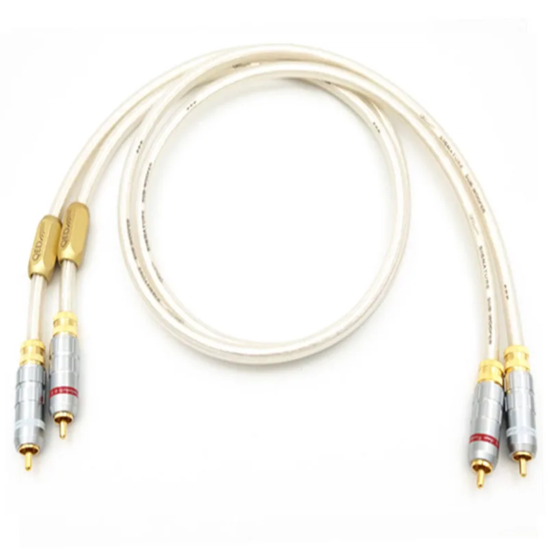 

QED signature Silver plated OCC RCA cable Analog cable RCA audio cable Hi-Fi Audio 2rca to 2rca Interconnect Cable