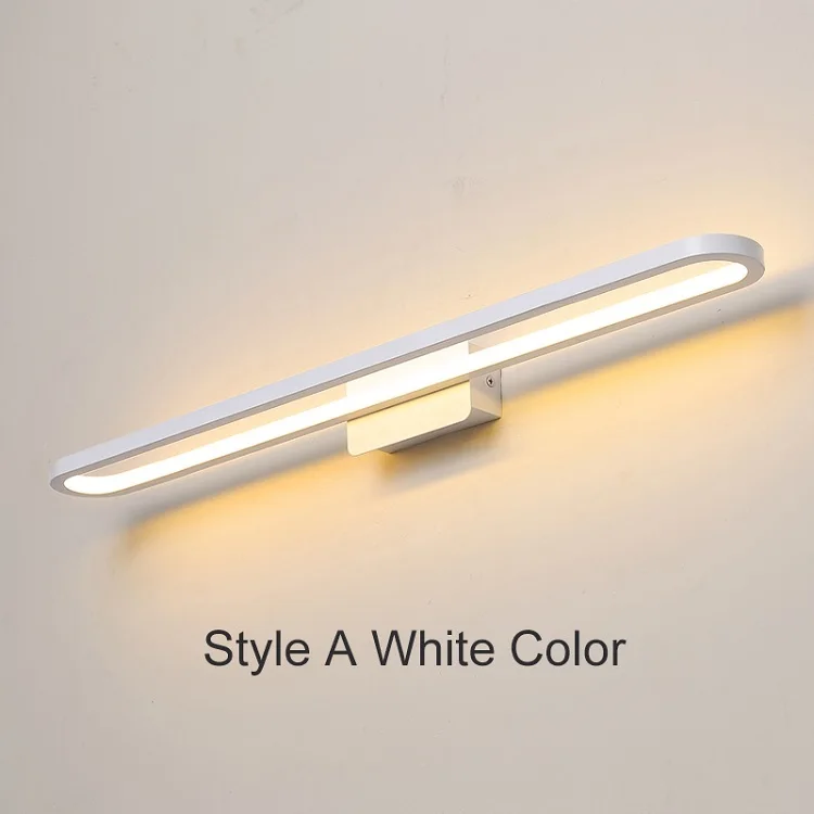 Style A White Черный/белый современный светодиодный зеркальный светильник 40-70 см противотуманный светильник для ванной комнаты AC220V 110V настенный светильник для ванной комнаты - Цвет абажура: Style A White