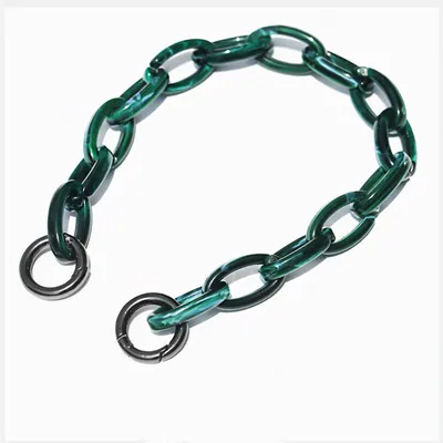 

Four Colors Pearl Green Acrylic Resin Plastic Women Shoulder Handbag Chains Obag Handle Bag Straps Fashion Nice Purse Chain