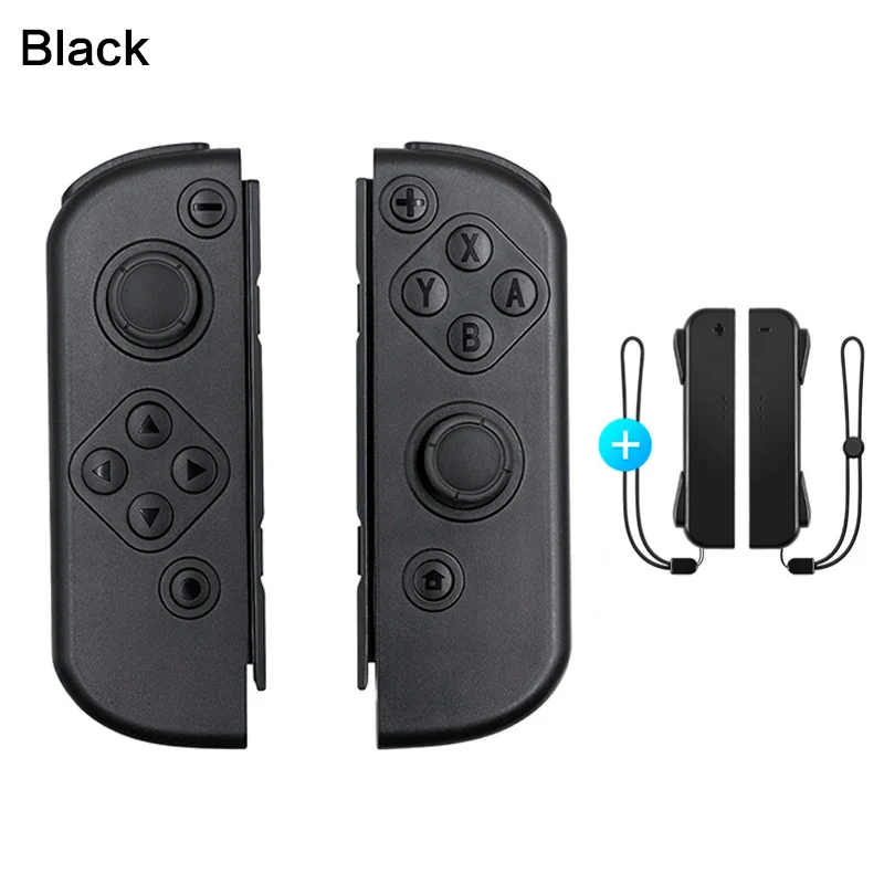 Контроллер геймпад для nintendo switch беспроводной джойстик управления Joycon L/R аксессуары для беспроводного переключателя контрольный ремень - Цвет: Black add Joy Con