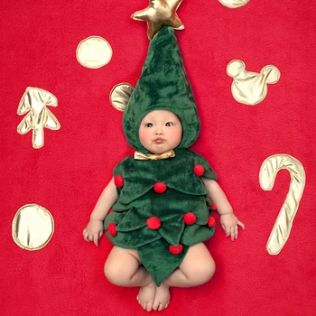 Newborn Baby Clothes Christmas Tree Cosplay Baby Girl Clothes Boy Rompers Kids Costume For Girls 0-6 Month 1