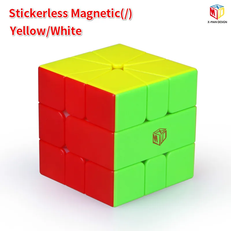 Mofangge SQ1 V2 M Qiyi Magnetic Cube Volt SQ-1 V2M Magic Puzzle X-Man Design Learning Educational Kids Toys for Children - Цвет: Stickerelss Half YW