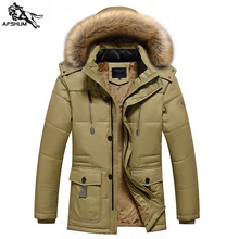 Зимняя новая куртка плюс толстый бархат теплое пальто куртки mencasual с капюшоном Хлопок parca пальто среднего возраста верхняя одежда мужская одежда