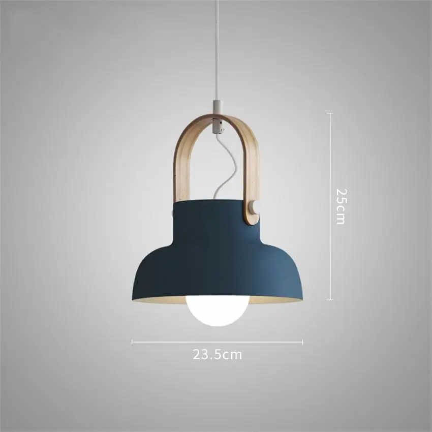 Nordic Loft LED Iron Pendant Lights Restaurant Room Bedroom Simple Hanging Lamp Home Indoor Kitchen art de pendant lamp Lighting - Цвет корпуса: L Bblue