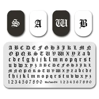 Nail Stamp MouTeen036 Coordinate Letter Bar Code Number Nail Stamping Plates Manicure Set For Nail Art Stamp 2
