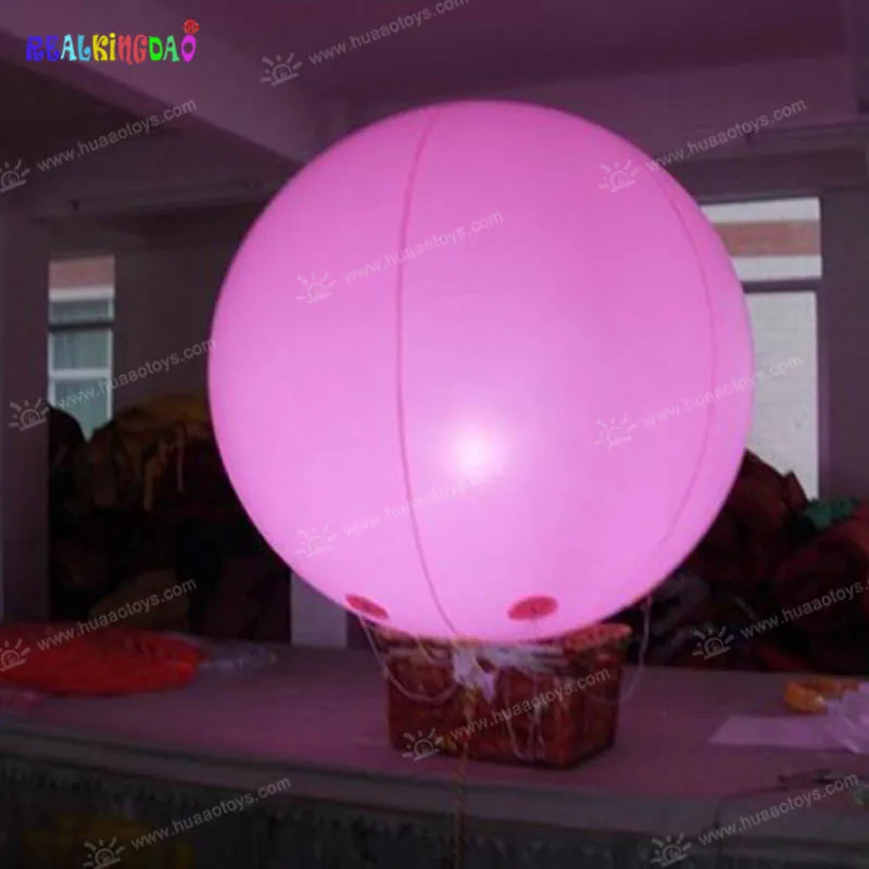 LED Lighting 1.5m/2m Giant PVC inflatable balloon sky balloon helium balloon Sphere for advertising events with logo printing
