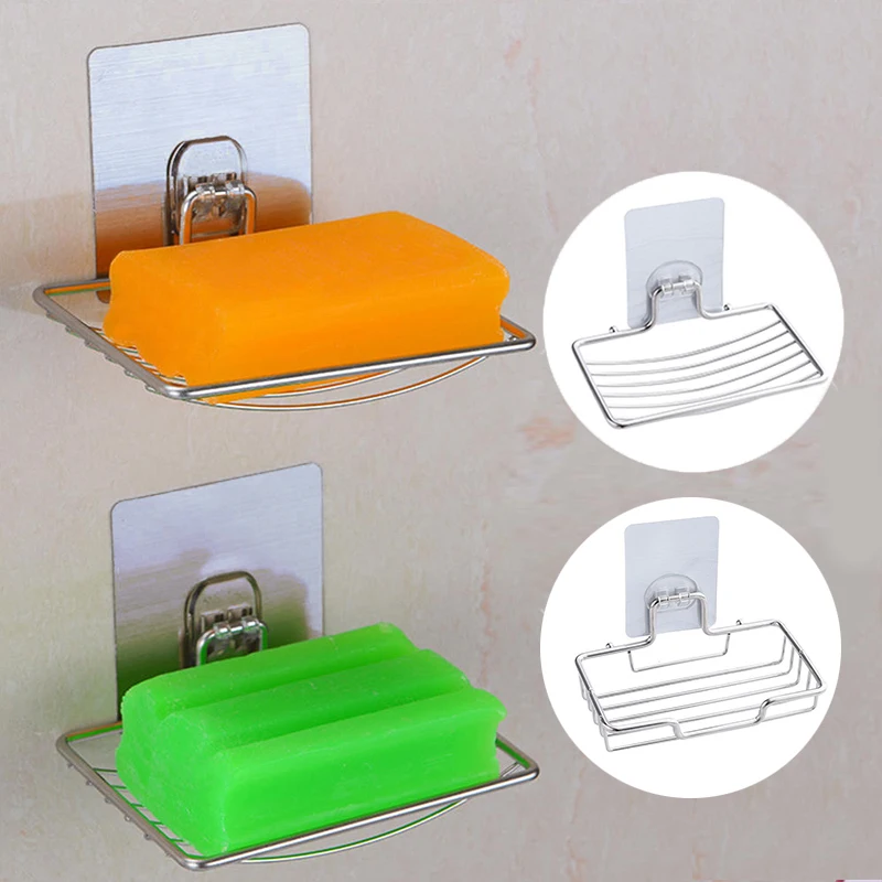 

New Home Living Bathroom Rack Stainless Steel Bathroom Storage Soap Rack Plate Box Container Wall Rack Holder Storage Soap Rack