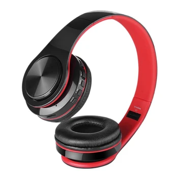 

Folding Wireless Headset Headset Headset Bluetooth Music Sports Card Universal Wireless Headset Black Red