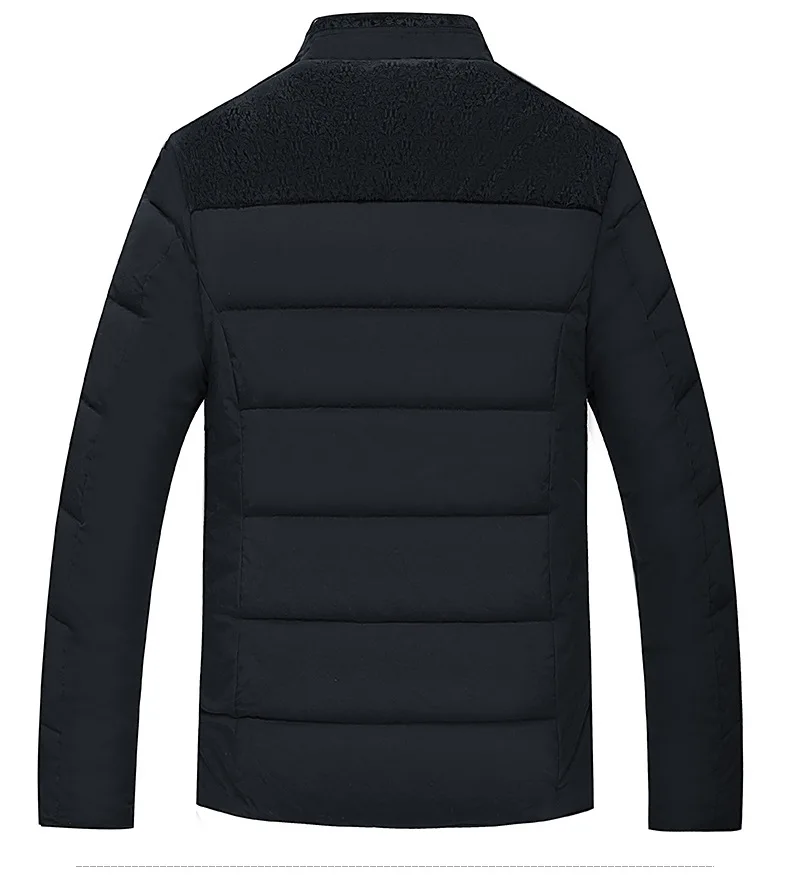 Middle-aged Cotton-padded Clothes Men's Brushed And Thick Old Man Cotton-padded Clothes Loose Winter Stand Collar Cotton Coat Wa