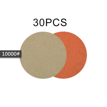 

30x Polishing Wet Dry Sanding Disc Abrasive Sandpaper Hook Loop Finishing Pad