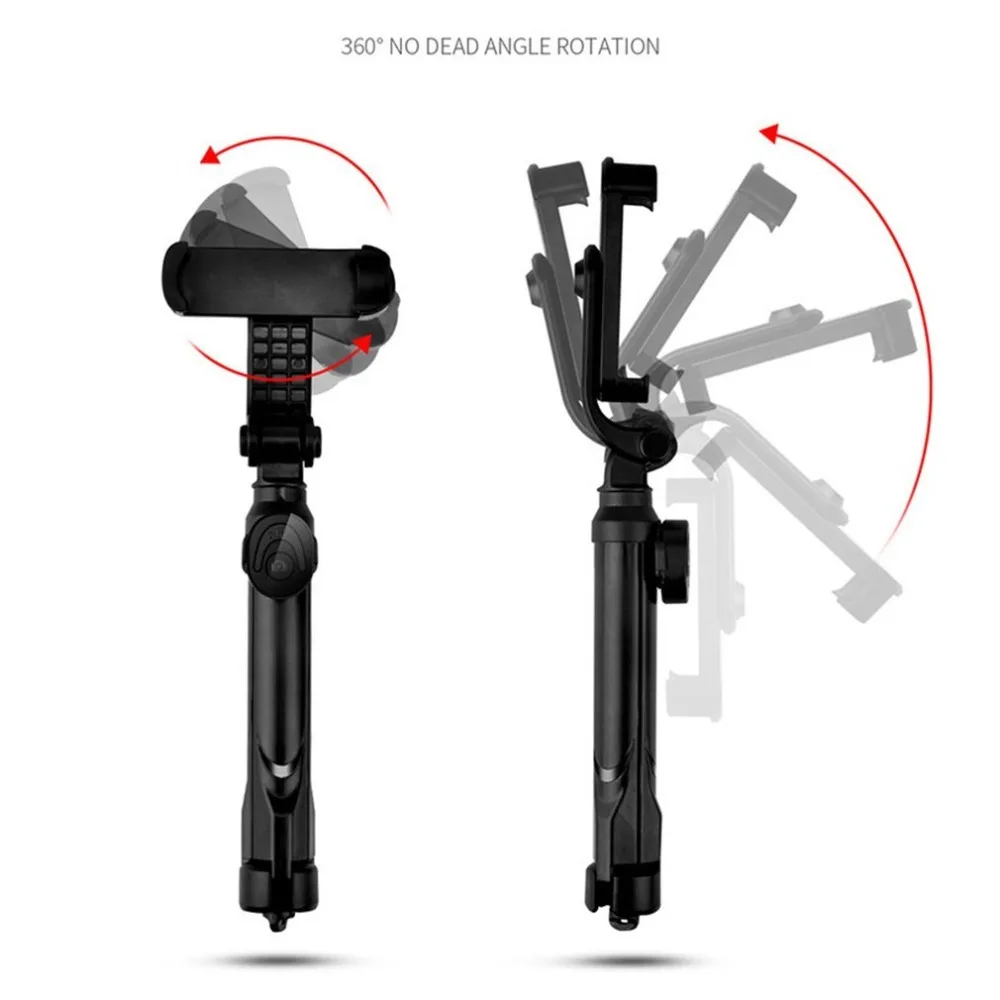 Штатив селфи палка мобильный телефон Вертикальная и горизонтальная видео селфи палка ручной складной телефон клип вращение на 270 градусов