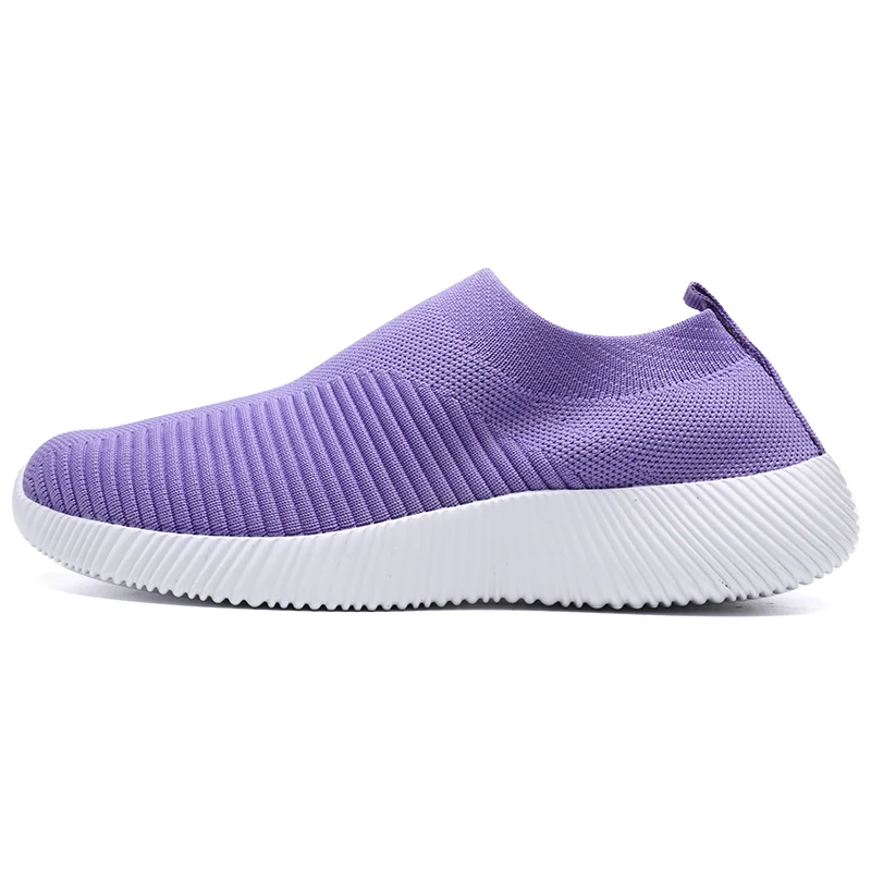 Женские кроссовки; Сверхлегкая обувь; женские кроссовки; прогулочная обувь на плоской подошве; женские спортивные кроссовки из сетчатого материала; мягкая женская обувь; zapatos mujer - Цвет: Purple
