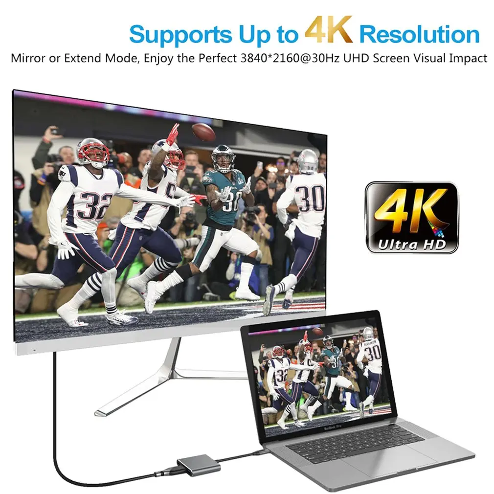 USB 3,1 type C к серому USB-C 4K HDMI USB 3,0 кабель-адаптер для Apple Macbook