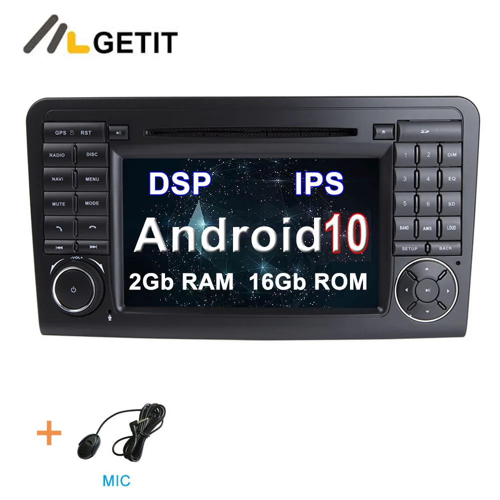 DSP ips Android10 dvd-плеер автомобиля стерео Multimedio радио gps для Mercedes Benz ML-W164/ML350/ML450/ML500 GL-X164/GL320/GL350 - Цвет: CARPLAY MIC