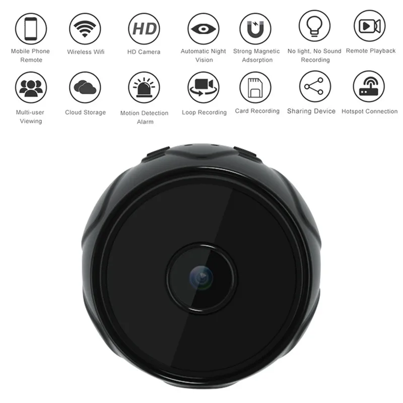 Точка доступа мини-камера Смарт Wifi авто HD ночное видение инфракрасная камера Магнитная беспроводная камера домашняя камера безопасности телефон пульт дистанционного управления