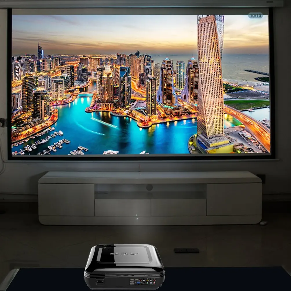 

LESHP 720P LCD Projector High Resolution High Braightness 3200 LM Multimedia Home Cinema HDMI VGA USB for Laptop TV Portable