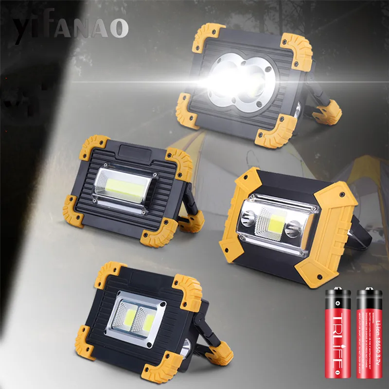 Powerful Super Bright Led Work Light Portable LANTERNA Outdoor Camping Lamp Led Flashlight Rechargeable by 18650 or AA Batteries