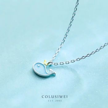 

Colusiwei Pendant Necklace for Women Authentic 925 Sterling Silver Cute Whale Chain Necklacer Gifts for Kids Girl Fine Jewelry