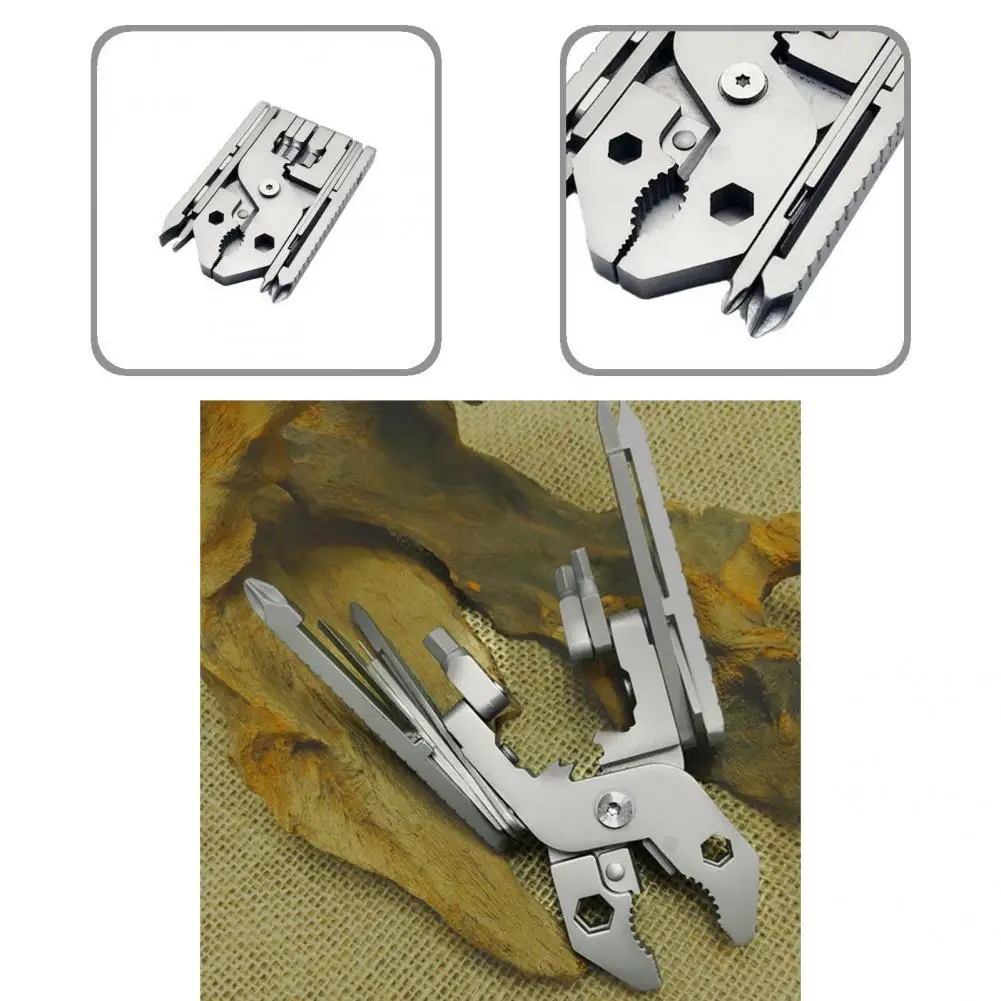 

Mini Folding Pliers Good Texture Durable Wide Applications Pocket Pliers Screwdriver Multi-tool Screwdriver