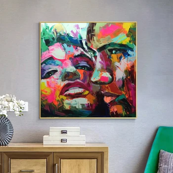 

Graffiti Art Portrait Wall Art Canvas Painting Wall Poster and Print Wall Art Colorful Women Pictures for Living Room Home Decor