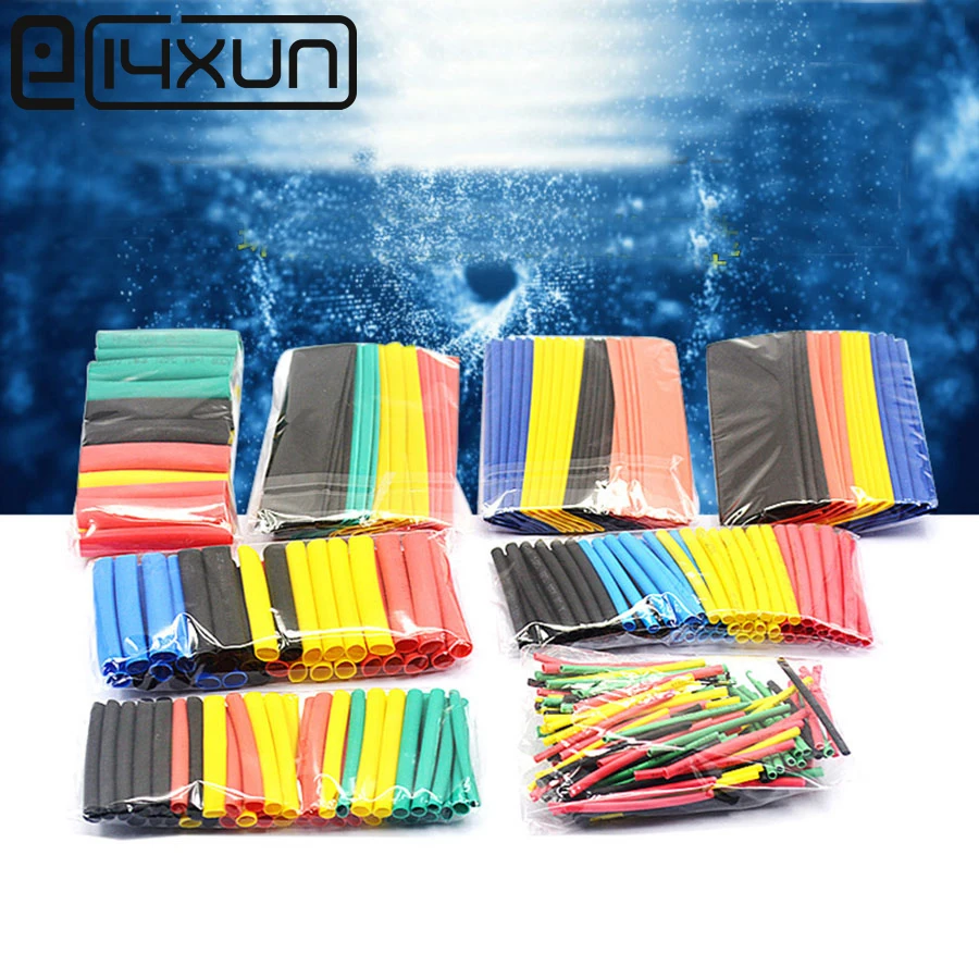 EClyxun 8 Тип красочные термоусадочные трубки Соотношение 2:1 DIY ремонт провода передачи данных линия Plug Электронный компонент защиты трубки