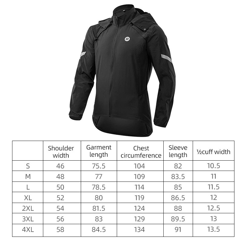 ROCKBORS Ultralight Reflective Men's Cycling Jacket Set Long Windproof Road Mountain Bike MTB Jackets Cycling Sets