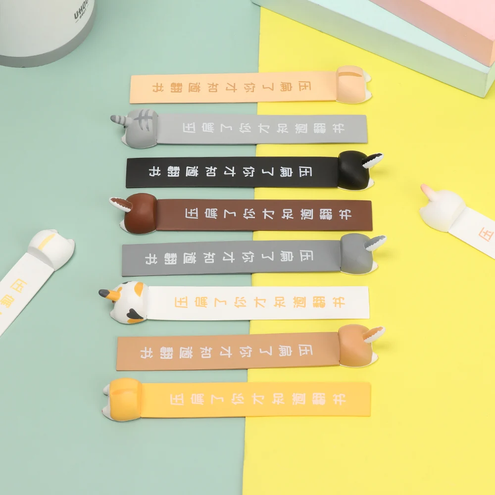 3D Creative Cartoon Animal Ass Bookmark Novelty Dog Cat Ass PVC Bookmarks Children Reading School Stationery Kids Funny Gift 1PC animal bookmark bookmarks stationery supplies