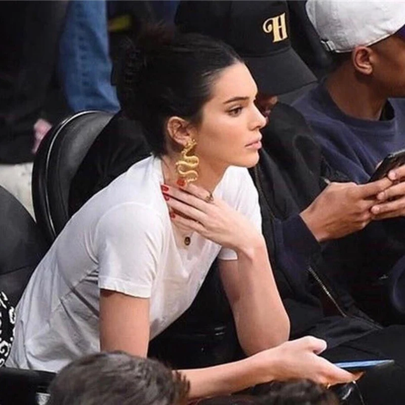 Женские винтажные длинные серьги Kendall эффектные повседневные золотого цвета с
