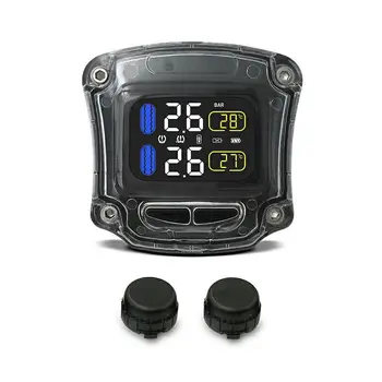 

Waterproof M3 Motorcycle Real Time Tire Pressure Monitoring System TPMS Wireless LCD Display Internal or External TH/WI/ WF Sens