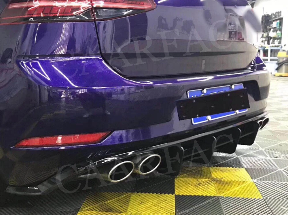 Задний диффузор для губ, спойлер для Volkswagen VW Golf VII MK7 7,5 GTI R ABS плавники в стиле акулы, бампер