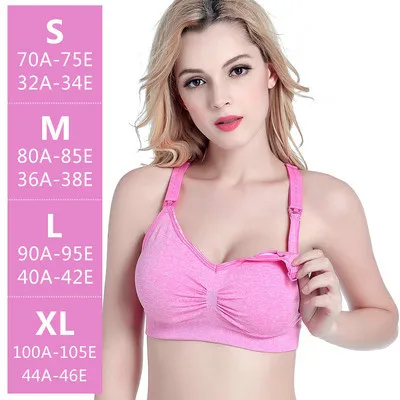pink 1 шт. бюстгальтер для беременных и кормящих матерей, хлопковый бюстгальтер для кормящих женщин, бюстгальтер для кормящих матерей, нижнее Белье для беременных размера плюс - Цвет: pink