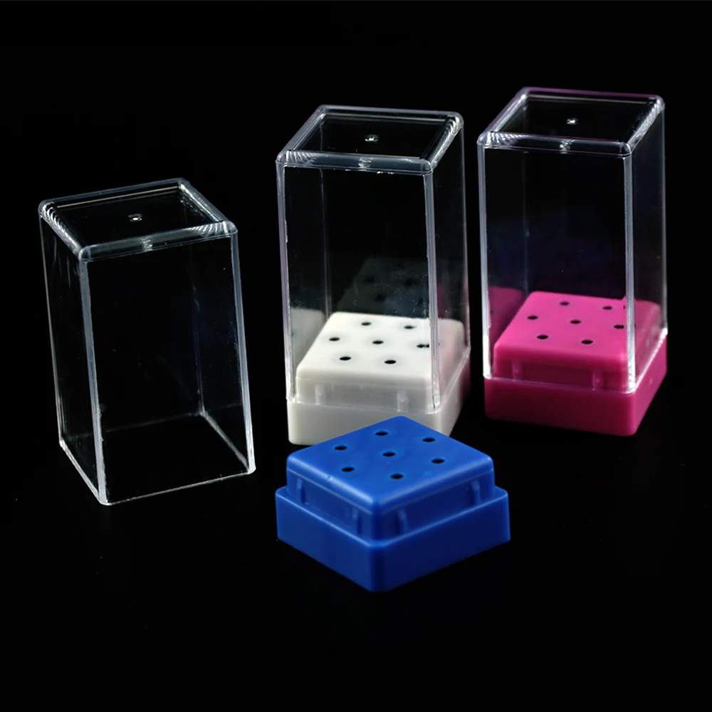 

7 Nail Drill Hold Nail Drill Bit Acrylic Exhibitio Holder Plastic Display Stand Empty Container Accessory for Manicure Organizer