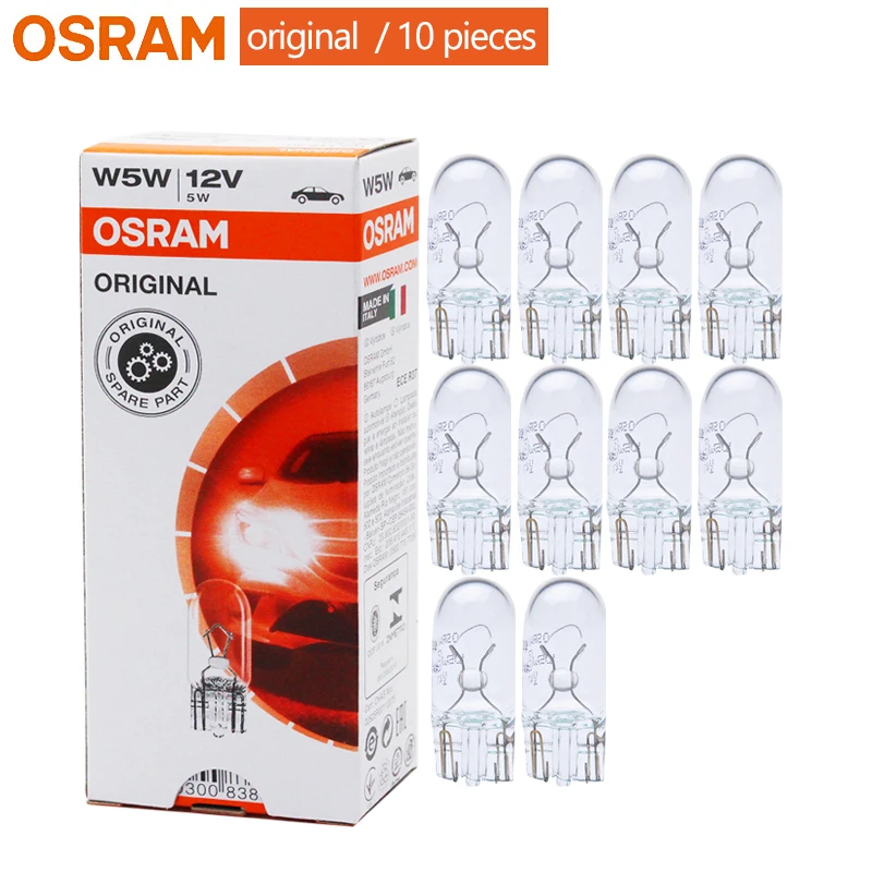 50 x OSRAM Lampe 12 V 5 W W2.1x9.5d tous en verre Ampoule W5W 2825 ECE R37 E1 