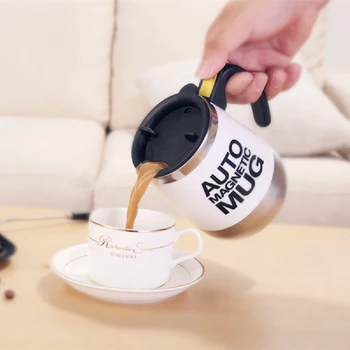 

400ml Auto Magnetic Mug Automatic Electric Lazy Self Stirring Mug Cup 304 Stainless Steel Juice Milk Mix Smart Shaker Coffee Cup