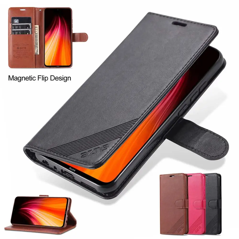 For Xiaomi Redmi Note10 Note8 Note7 K30 K20 Note6 Pro Note4X 8A 7A 6A 5A S2 F1 Solid color Flip Business Card Leather Cover Case | Мобильные