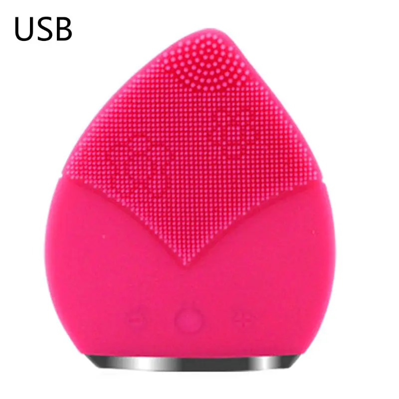 Usb зарядка Водонепроницаемый глубокое очищение лица инструмент массаж лица силиконовый для мойки щетка Массажер