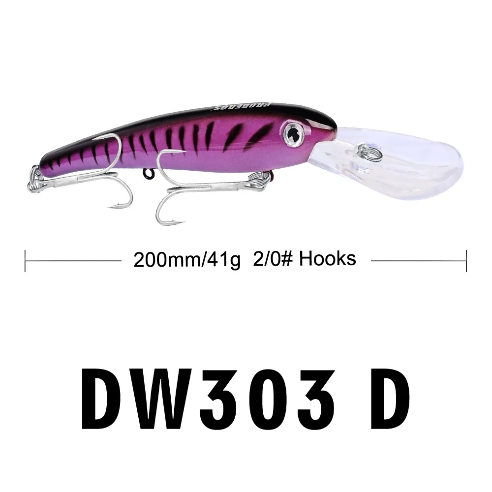 1PC Fishing Bait Exported to USA Fishing Tackle 41g/20cm Big Fishing Lure With 1/0# Hook Plastic Hard Bait 10 Color Optional - Color: Color D