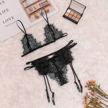 

Lingerie Sexy Bra Set Sexy Lingerie Lace Embroidery G-string Thong Temptation Underwear Sleepwear Stanik damski Dropship #D