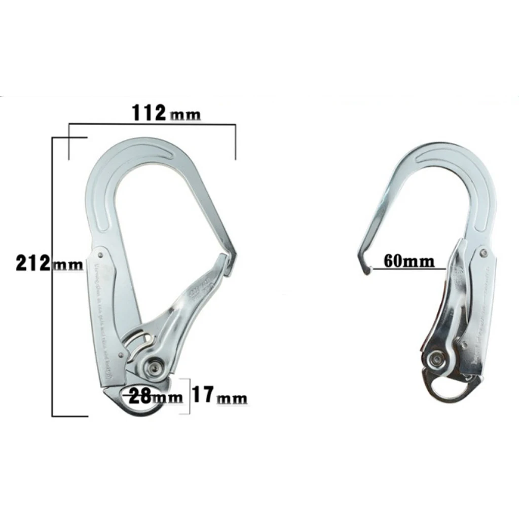Защитная защелкивающаяся арматура крюк поворотный, 60 мм задвижки из сплава stel арматурные крючки защита от падения для наружная скалолазание