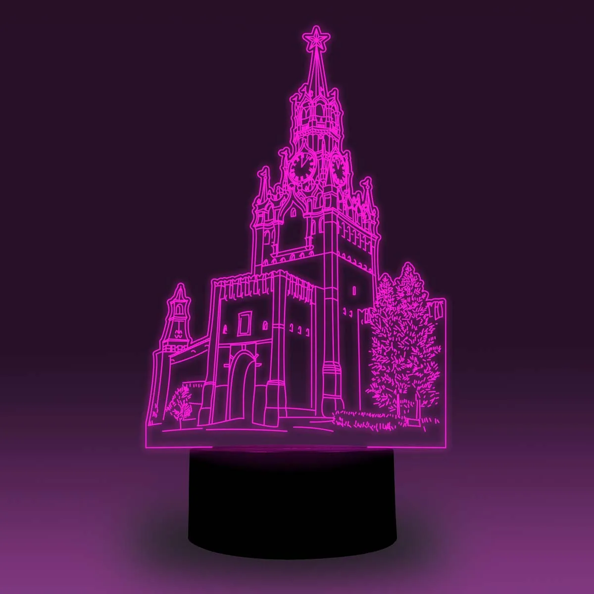 NiteApps 3D Москвой Кремлевский ночник настольная Иллюзия украшение лампа подарок на день рождения приложение/сенсорное управление