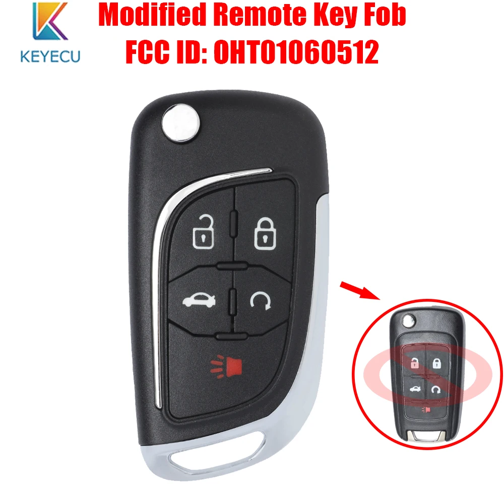 Модифицированный дистанционный ключ-брелок от машины KEYECU ID46 315 МГц для Chevrolet Buick
