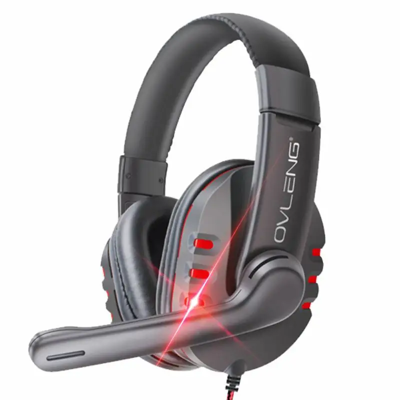 Fashionable LED Luminous Computer Wired Headset With Microphone Ultra-clear 3D Sound Stereo For Playstation 4 / Nintendo | Электроника