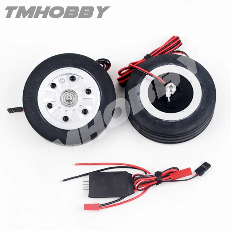 JP Hobby 2pcs Electric Brake 82.5MM (3" 1/4) Wheels and Controller (8mm axle) for Turbo version model