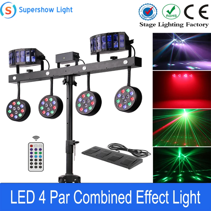 Наружный DMX 126W Derby + Par Can Strobe Laser 4 в 1 Cob светодиодный просветильник Тор для сцены по
