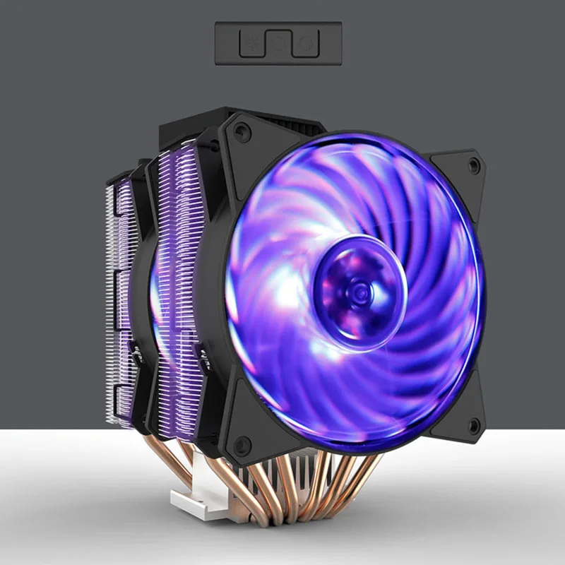 Кулер для процессора RGB двойной вентилятор охлаждения шумоподавление высокая эффективность 6 тепловая трубка FKU66