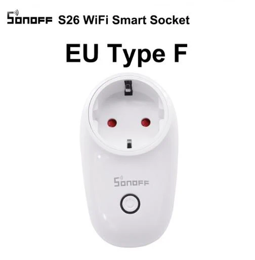 Sonoff S26 WiFi умная розетка США/Великобритания/ЕС вилка беспроводной Таймер питания розетка умный дом переключатель работает с Alexa Google Assistant IFTTT - Комплект: Sonoff S26 EU F Type
