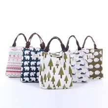 [Изолированная сумка] стиль креативный мультяшный холщовый мешок для холодной бенто, модный контейнер для рук, пакет для льда напрямую от производителя Sellin