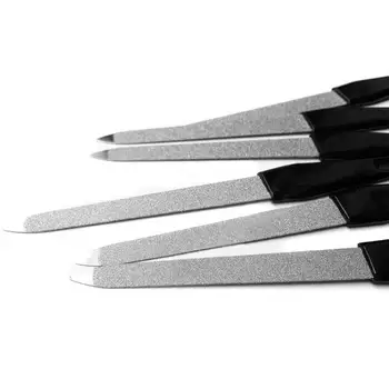 

1pcs Plastic Handle Metal Double Sided Nail Files Pro File DIY Manicure Tool Pedicure Nail U4L5